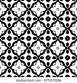  Geometric vector pattern with triangular elements. abstract ornament for wallpapers and backgrounds. Black and white colors.