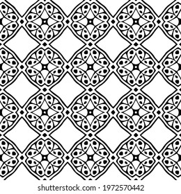  Geometric vector pattern with triangular elements. abstract ornament for wallpapers and backgrounds. Black and white colors.