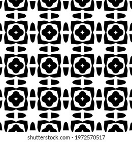  Geometric vector pattern with triangular elements. abstract ornament for wallpapers and backgrounds. Black and white colors.