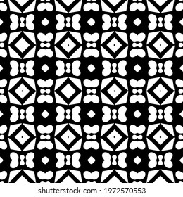  Geometric vector pattern with triangular elements. abstract ornament for wallpapers and backgrounds. Black and white colors.