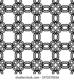  Geometric vector pattern with triangular elements. abstract ornament for wallpapers and backgrounds. Black and white colors.