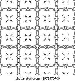  Geometric vector pattern with triangular elements. abstract ornament for wallpapers and backgrounds. Black and white colors.