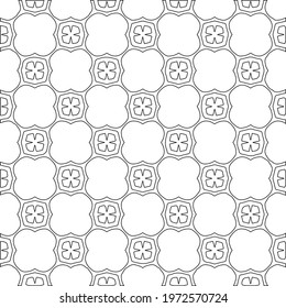  Geometric vector pattern with triangular elements. abstract ornament for wallpapers and backgrounds. Black and white colors.