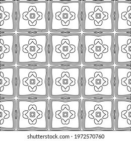  Geometric vector pattern with triangular elements. abstract ornament for wallpapers and backgrounds. Black and white colors.