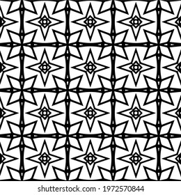  Geometric vector pattern with triangular elements. abstract ornament for wallpapers and backgrounds. Black and white colors.