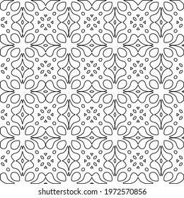  Geometric vector pattern with triangular elements. abstract ornament for wallpapers and backgrounds. Black and white colors.