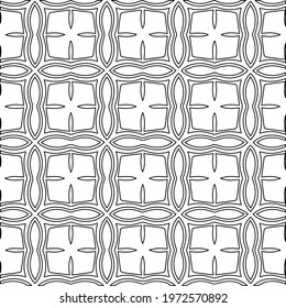  Geometric vector pattern with triangular elements. abstract ornament for wallpapers and backgrounds. Black and white colors.