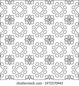  Geometric vector pattern with triangular elements. abstract ornament for wallpapers and backgrounds. Black and white colors.