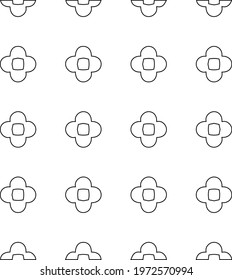  Geometric vector pattern with triangular elements. abstract ornament for wallpapers and backgrounds. Black and white colors.