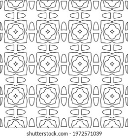  Geometric vector pattern with triangular elements. abstract ornament for wallpapers and backgrounds. Black and white colors.