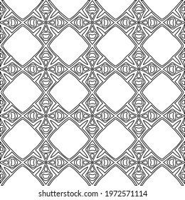 Geometric vector pattern with triangular elements. abstract ornament for wallpapers and backgrounds. Black and white colors.