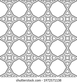  Geometric vector pattern with triangular elements. abstract ornament for wallpapers and backgrounds. Black and white colors.
