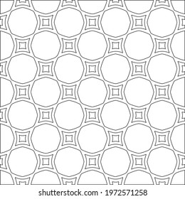  Geometric vector pattern with triangular elements. abstract ornament for wallpapers and backgrounds. Black and white colors.