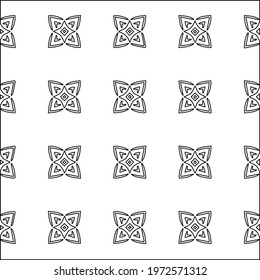  Geometric vector pattern with triangular elements. abstract ornament for wallpapers and backgrounds. Black and white colors.