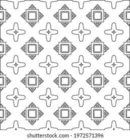  Geometric vector pattern with triangular elements. abstract ornament for wallpapers and backgrounds. Black and white colors.