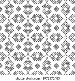  Geometric vector pattern with triangular elements. abstract ornament for wallpapers and backgrounds. Black and white colors.