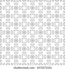  Geometric vector pattern with triangular elements. abstract ornament for wallpapers and backgrounds. Black and white colors.