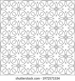  Geometric vector pattern with triangular elements. abstract ornament for wallpapers and backgrounds. Black and white colors.