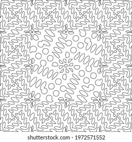  Geometric vector pattern with triangular elements. abstract ornament for wallpapers and backgrounds. Black and white colors.