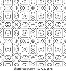  Geometric vector pattern with triangular elements. abstract ornament for wallpapers and backgrounds. Black and white colors.