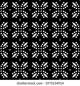  Geometric vector pattern with triangular elements. abstract ornament for wallpapers and backgrounds. Black and white colors.
