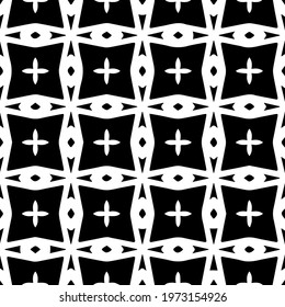  Geometric vector pattern with triangular elements. abstract ornament for wallpapers and backgrounds. Black and white colors.