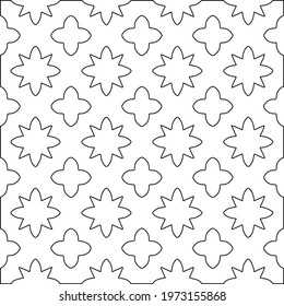  Geometric vector pattern with triangular elements. abstract ornament for wallpapers and backgrounds. Black and white colors.