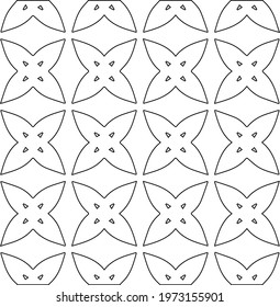  Geometric vector pattern with triangular elements. abstract ornament for wallpapers and backgrounds. Black and white colors.
