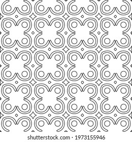  Geometric vector pattern with triangular elements. abstract ornament for wallpapers and backgrounds. Black and white colors.