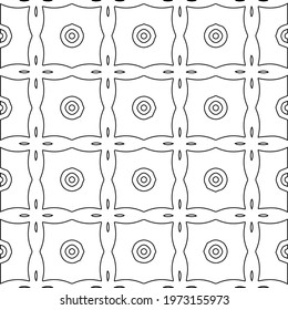  Geometric vector pattern with triangular elements. abstract ornament for wallpapers and backgrounds. Black and white colors.