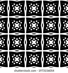  Geometric vector pattern with triangular elements. abstract ornament for wallpapers and backgrounds. Black and white colors.