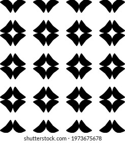  Geometric vector pattern with triangular elements. abstract ornament for wallpapers and backgrounds. Black and white colors.