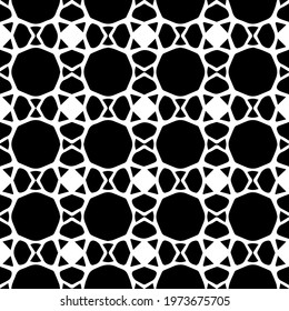  Geometric vector pattern with triangular elements. abstract ornament for wallpapers and backgrounds. Black and white colors.