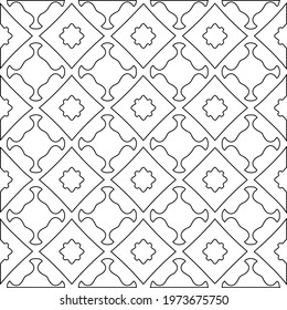 Geometric vector pattern with triangular elements. abstract ornament for wallpapers and backgrounds. Black and white colors.