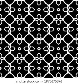  Geometric vector pattern with triangular elements. abstract ornament for wallpapers and backgrounds. Black and white colors.