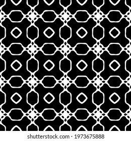  Geometric vector pattern with triangular elements. abstract ornament for wallpapers and backgrounds. Black and white colors.