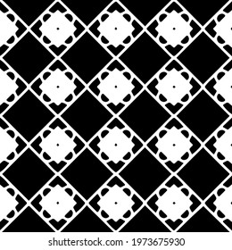  Geometric vector pattern with triangular elements. abstract ornament for wallpapers and backgrounds. Black and white colors.