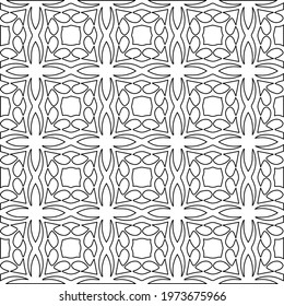  Geometric vector pattern with triangular elements. abstract ornament for wallpapers and backgrounds. Black and white colors.