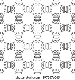 
 Geometric vector pattern with triangular elements. abstract ornament for wallpapers and backgrounds. Black and white colors.