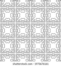  Geometric vector pattern with triangular elements. abstract ornament for wallpapers and backgrounds. Black and white colors.