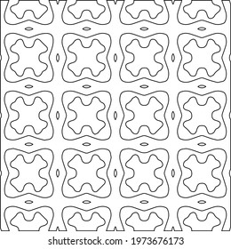 
 Geometric vector pattern with triangular elements. abstract ornament for wallpapers and backgrounds. Black and white colors.