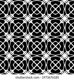  Geometric vector pattern with triangular elements. abstract ornament for wallpapers and backgrounds. Black and white colors.