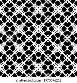  Geometric vector pattern with triangular elements. abstract ornament for wallpapers and backgrounds. Black and white colors.