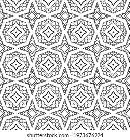
 Geometric vector pattern with triangular elements. abstract ornament for wallpapers and backgrounds. Black and white colors.