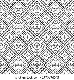
 Geometric vector pattern with triangular elements. abstract ornament for wallpapers and backgrounds. Black and white colors.