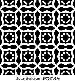  Geometric vector pattern with triangular elements. abstract ornament for wallpapers and backgrounds. Black and white colors.