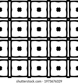  Geometric vector pattern with triangular elements. abstract ornament for wallpapers and backgrounds. Black and white colors.