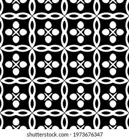  Geometric vector pattern with triangular elements. abstract ornament for wallpapers and backgrounds. Black and white colors.