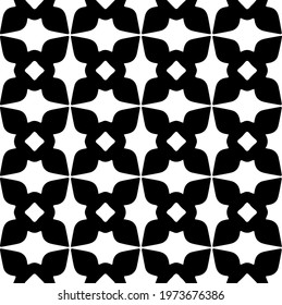  Geometric vector pattern with triangular elements. abstract ornament for wallpapers and backgrounds. Black and white colors.