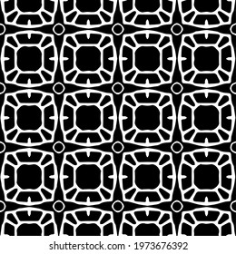  Geometric vector pattern with triangular elements. abstract ornament for wallpapers and backgrounds. Black and white colors.